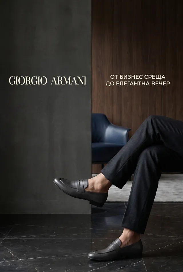 Giorgio Armani Penny Loafer – мъжки кожени обувки, Made in Italy