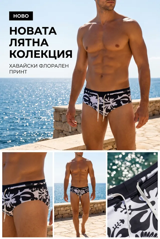 Мъжки бански слипове – 3 цвята, нови